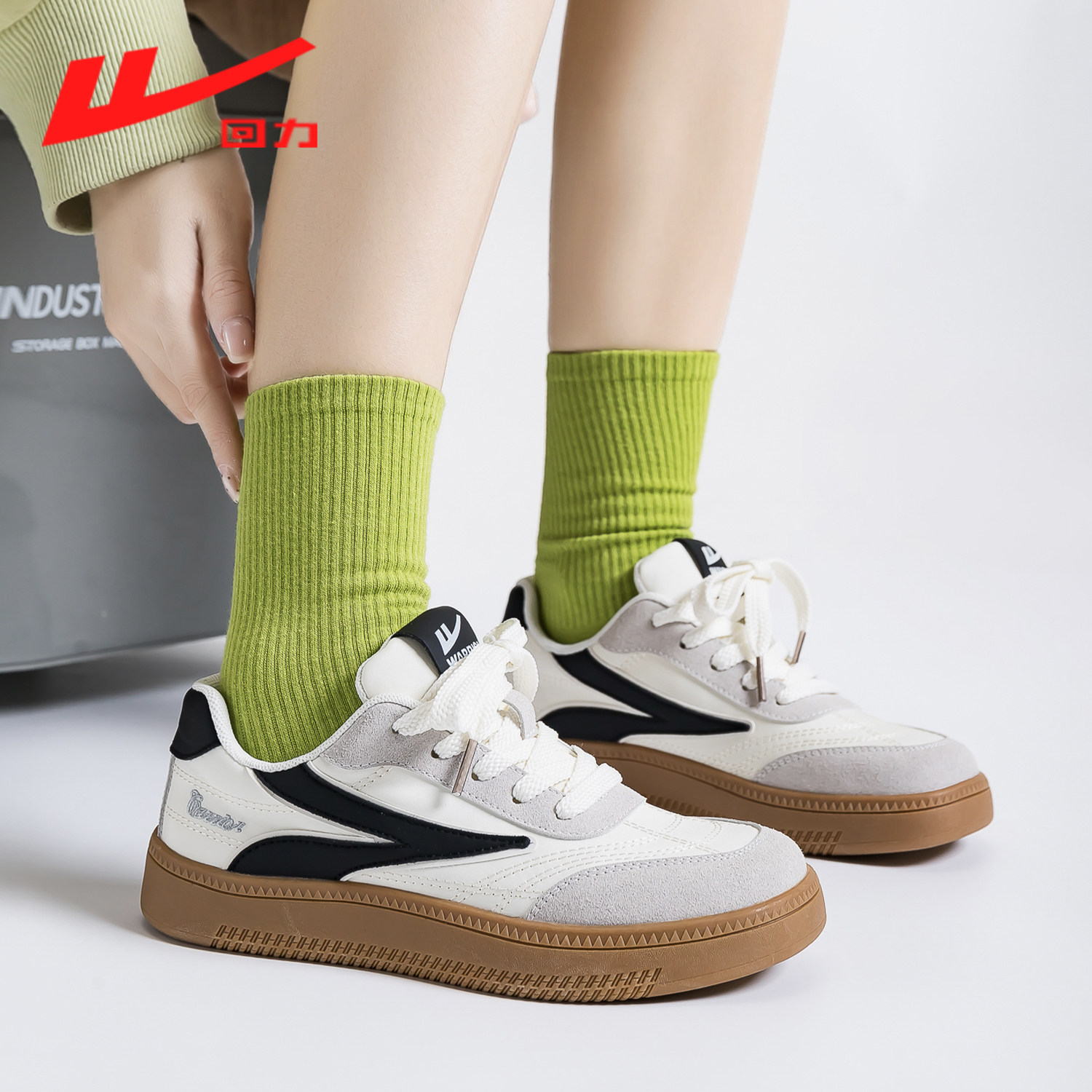 回力女鞋小白鞋2026春季新款平底运动休闲鞋爆款百搭学生德训鞋女,女鞋,德训鞋,淘宝优惠券,粉丝福利购,淘宝优惠卷