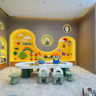 酒店民宿商场餐厅咖啡游乐园会所月子中心DIY儿童手工桌娱乐空间