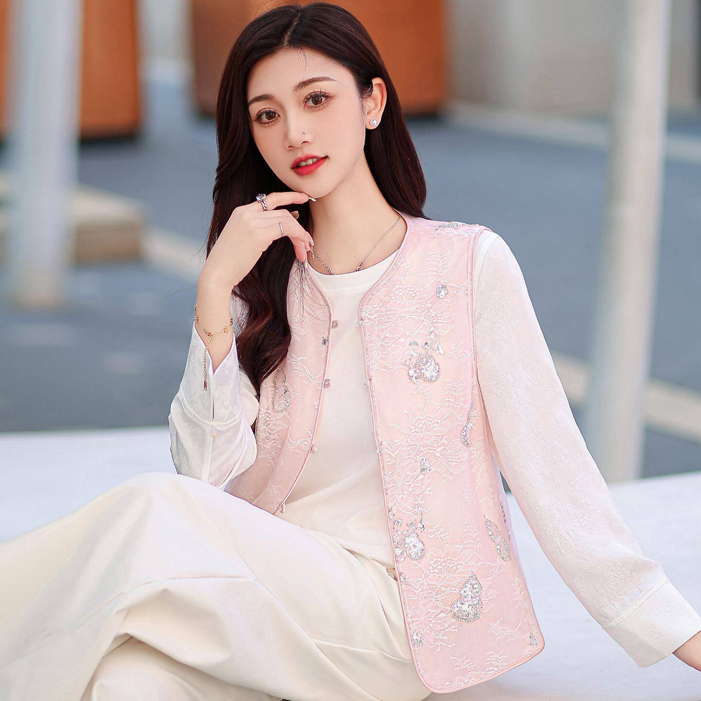 中年妈妈装新中式夏装中国风马甲短款2026新款中青年女装背心坎肩