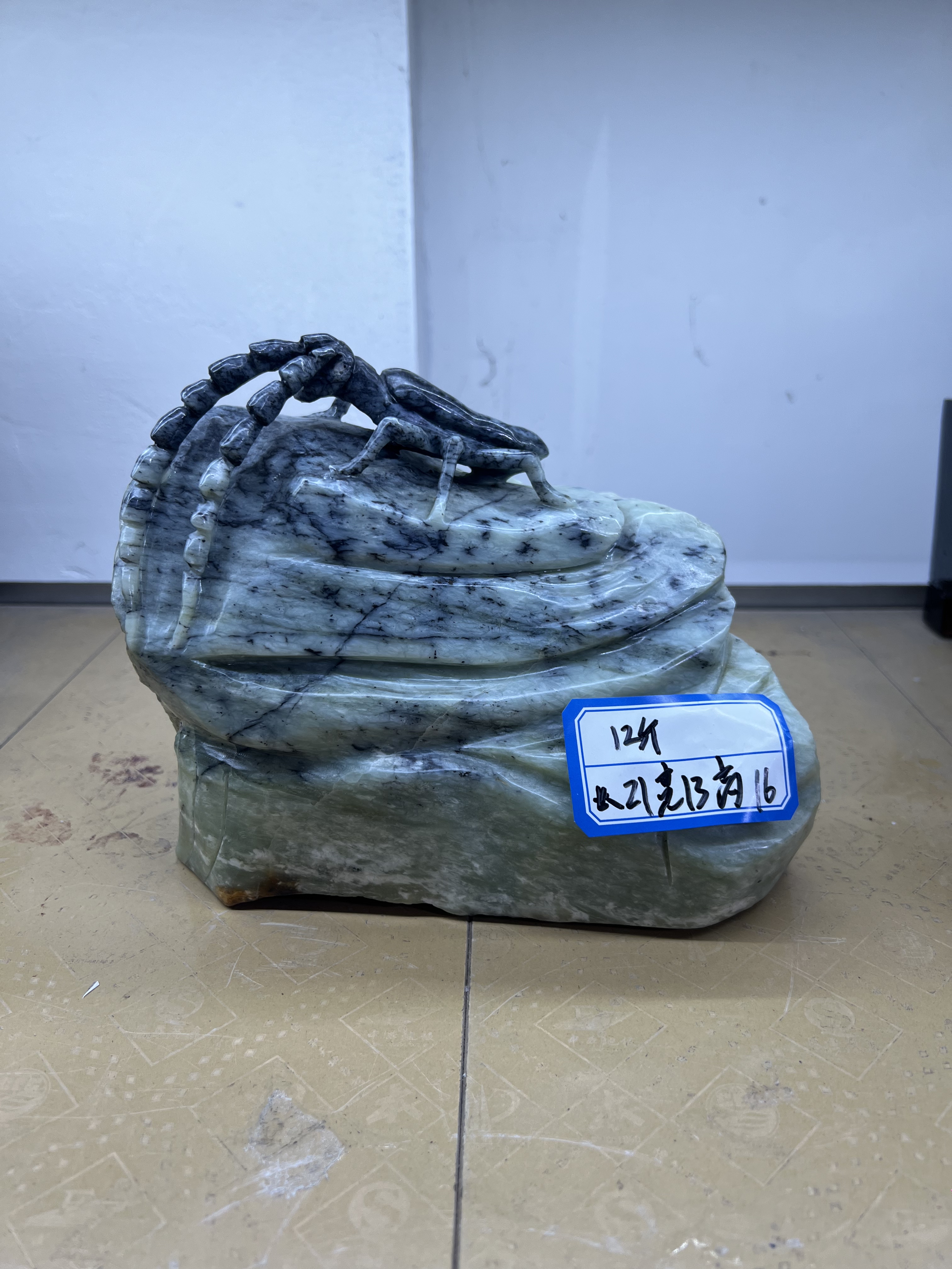 天然玉石摆件天牛摆件