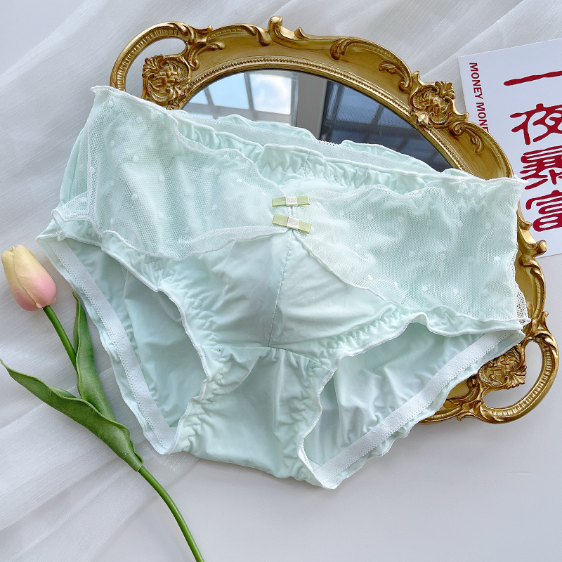 时尚男士内裤性感蕾丝网纱三角裤