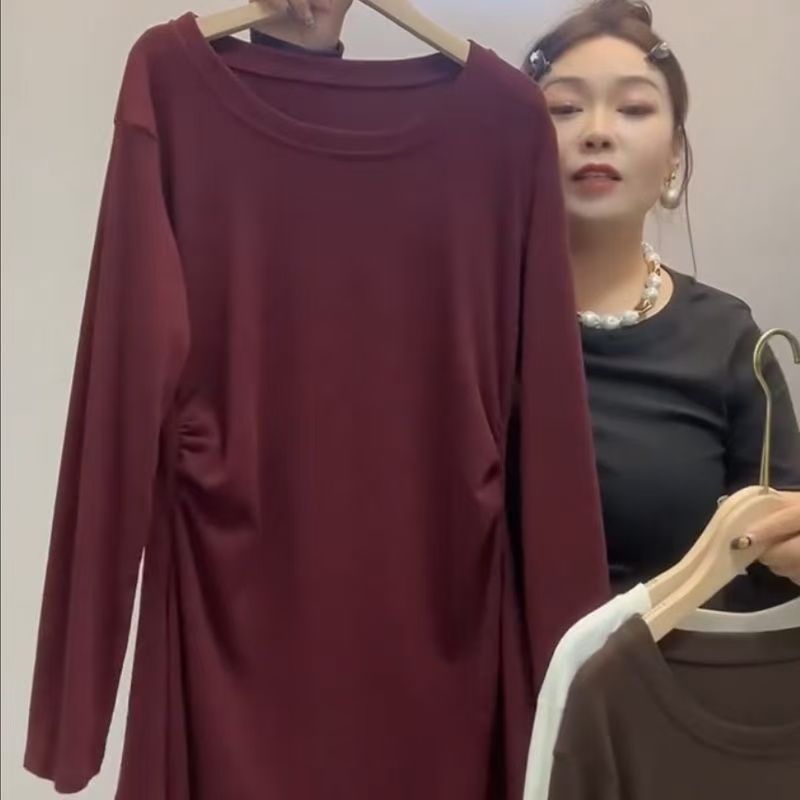 秋冬德绒大码收腰显瘦打底衫