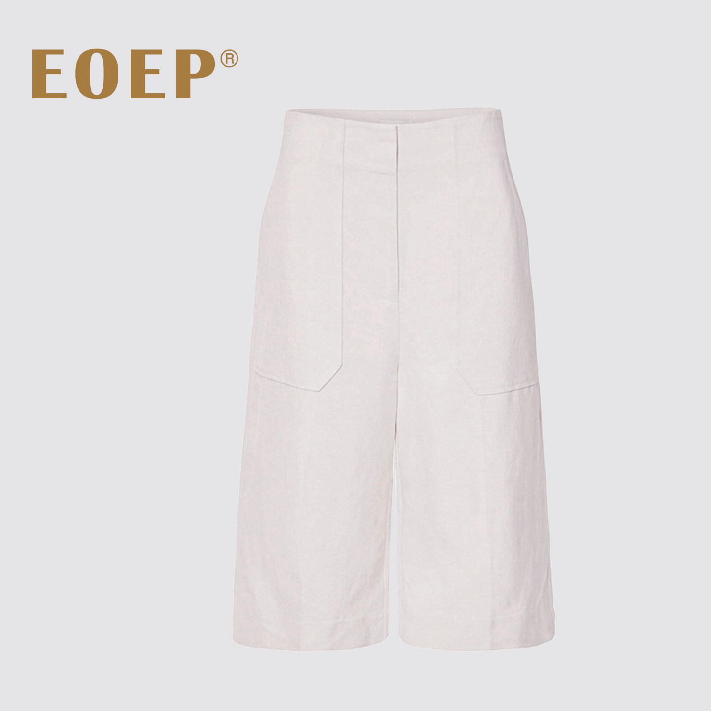 极简风设计！老钱风！亚麻西装裤女夏薄款直筒裤五分裤中裤 纯色