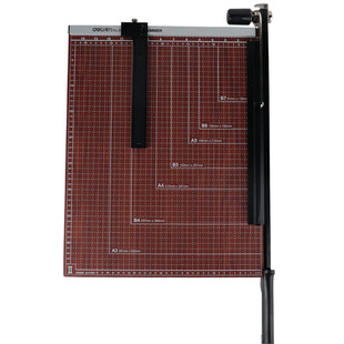 得力8002木质切纸机钢制8012切纸刀裁纸刀裁纸机相片裁剪可切A3纸