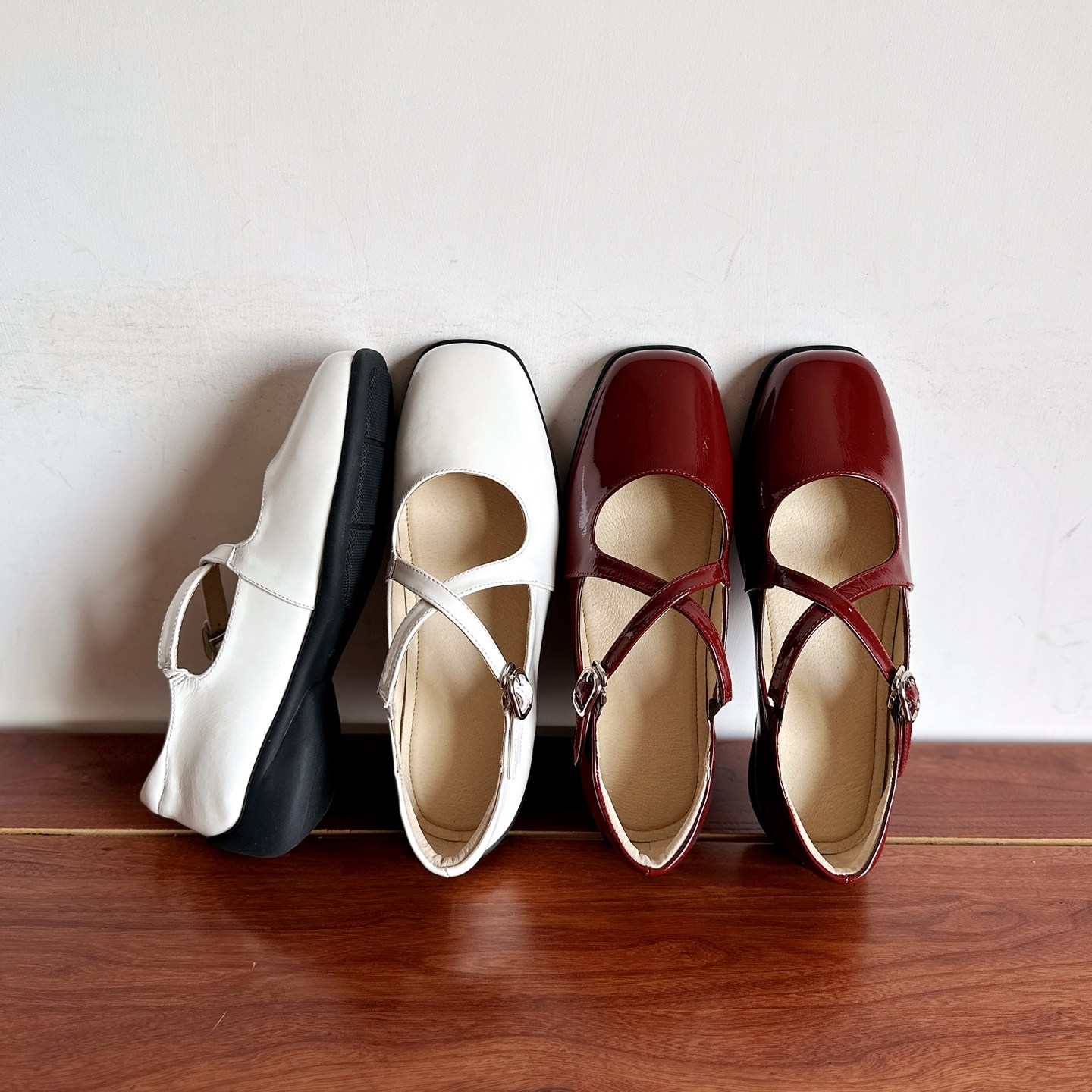 自制款法式气质手工真皮女鞋