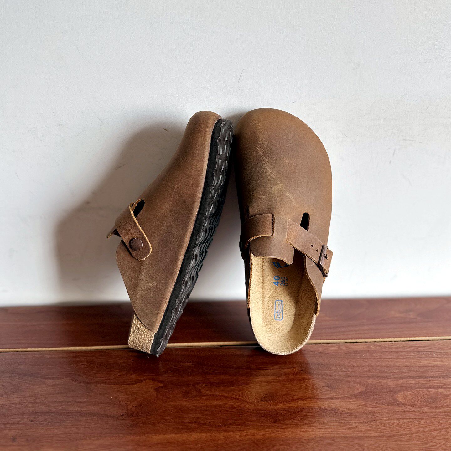 【男女通用】2026夏复古文艺范手工真皮勃肯鞋头层牛皮大码半拖鞋