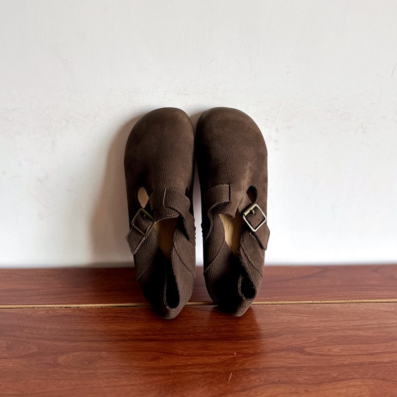 头层牛皮软底软面舒适勃肯鞋