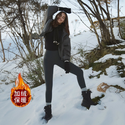 加绒保暖秋冬打底瑜伽裤andar