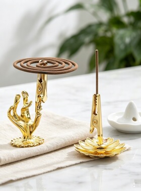 莲花香夹造型雅致合金佛手