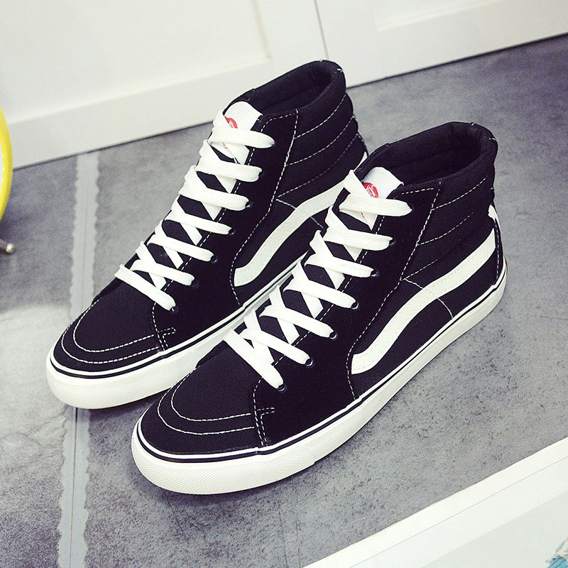 港风高帮帆布鞋韩版潮流百搭棉鞋小白鞋男休闲鞋板鞋潮ulzzang鞋在类目 流行男鞋, 帆布鞋中 - 来自Buy2taobao.com提供专业的淘宝代购服务