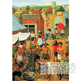 北方农村集市夏天 复古东北烧烤创意海报民俗农家乐饭店装饰贴画