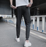 夏季薄款运动裤2025新款韩版修身针织卫裤男士裤子束脚裤K91P45，男装休闲裤，电商A1018-1
