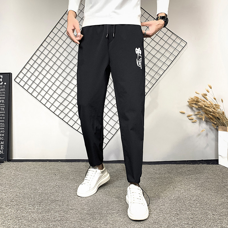 夏季薄款精神小伙裤子韩版潮流宽松哈伦百搭休闲裤男K109P45,男装休闲裤,电商A1018-1