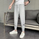 夏季薄款男九分运动裤精神小伙小脚裤网红宽松束脚哈伦裤K134P55，女装休闲裤，电商A1018-1
