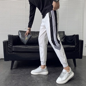 休闲裤男夏季薄款韩版修身束脚九分裤男网红百搭运动束脚裤K52P55,男装休闲裤,电商A1018-1