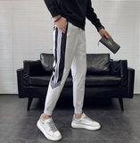 休闲裤男夏季薄款韩版修身束脚九分裤男网红百搭运动束脚裤K52P55，男装休闲裤，电商A1018-1