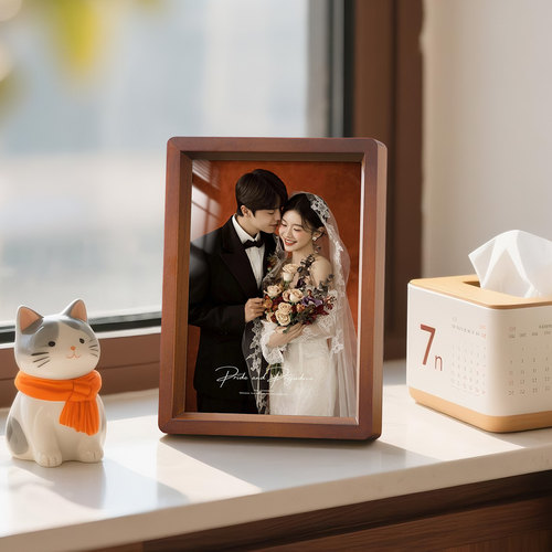 婚纱照相框摆台高级感挂墙定制