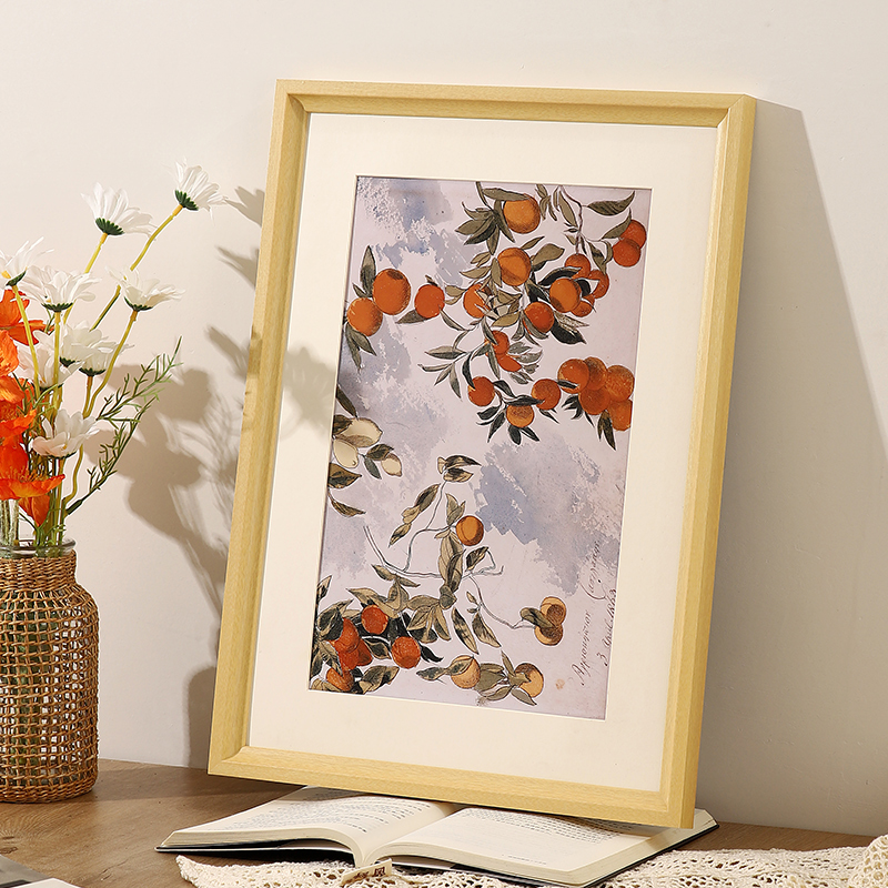 实木画框装裱定制边框挂墙A3a4卡纸油画框24寸拼图框8开素描相框