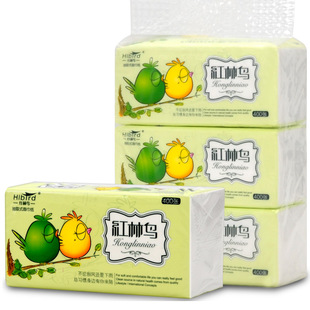 红林鸟抽纸 餐巾卫生纸厂家 1提3包4提装大尺寸抽纸