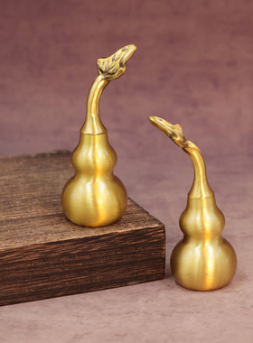 铜葫芦摆件开盖光面葫芦空心八卦葫芦挂件家居装饰品客厅玄关摆件