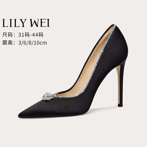LilyWei时装高跟鞋法式优雅气质