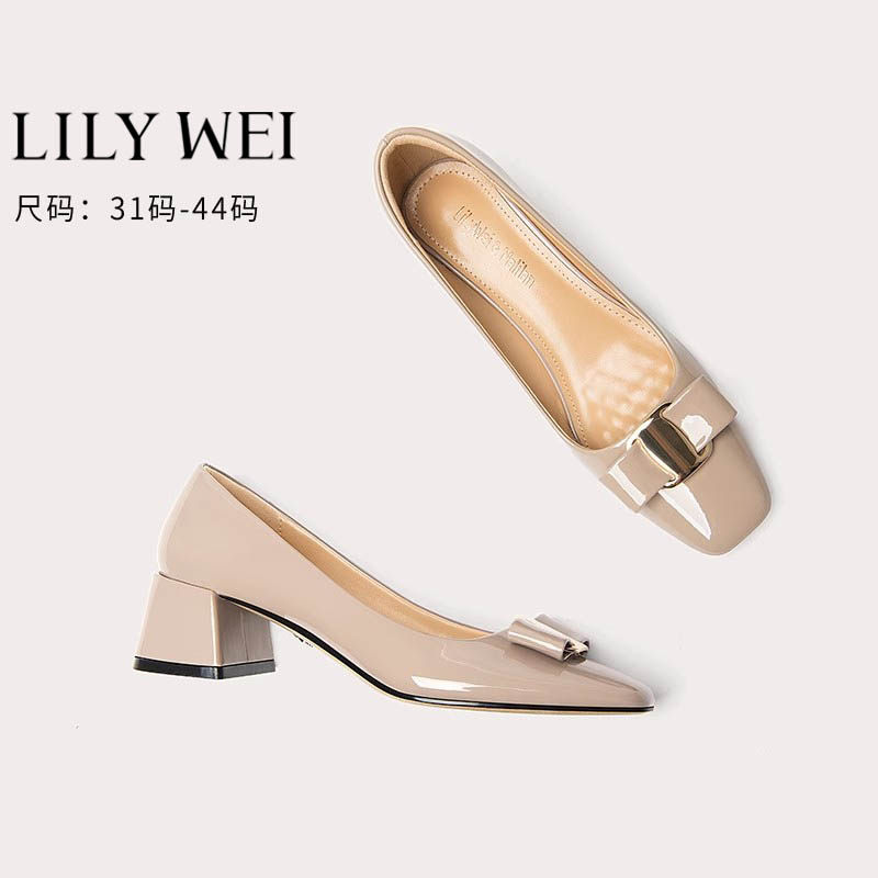 Lily Wei工作鞋日常穿一脚蹬女鞋2025年春冬新款气质名媛浅口单鞋