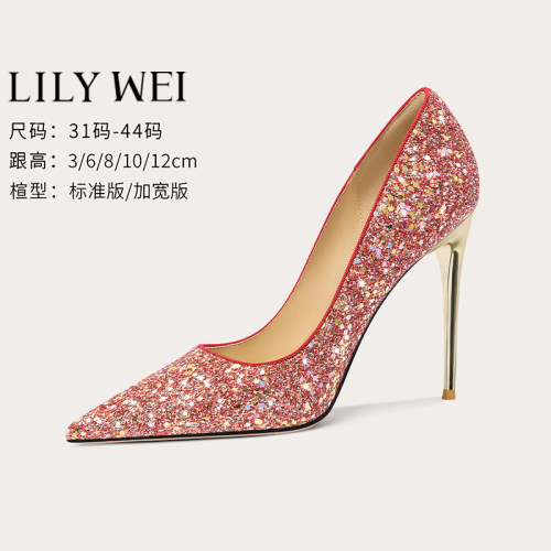 LilyWei法式婚鞋秀禾鞋气质高跟