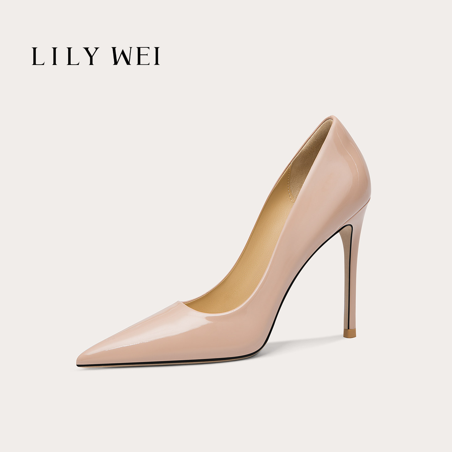 Lily Wei【璎珞】高跟鞋新款通勤气质百搭粉单鞋小码职业简约女鞋