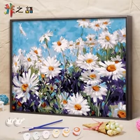 Цифровая живопись маслом DIY наполнение цветовой пейзаж цветочный ручной