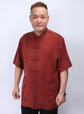 高三强唐装 中国服汉服新款夏季男士短袖上衣 中式半袖14245