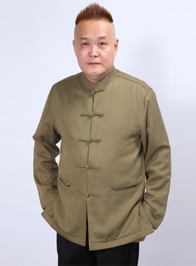 高三强唐装 男士秋冬季唐装外套 薄棉长袖上衣15639