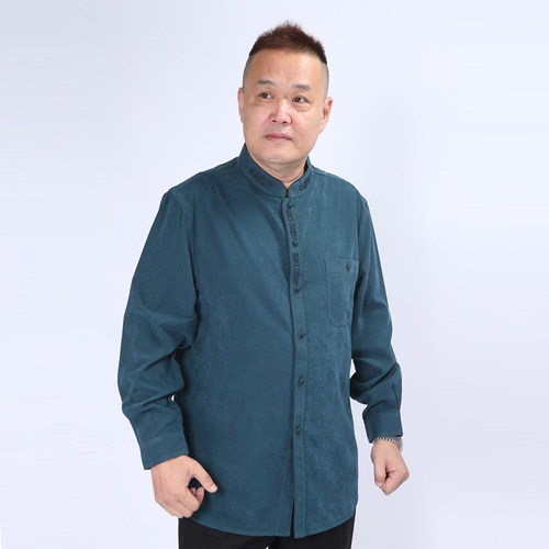 高三强唐装新款秋冬男士立领衬衣