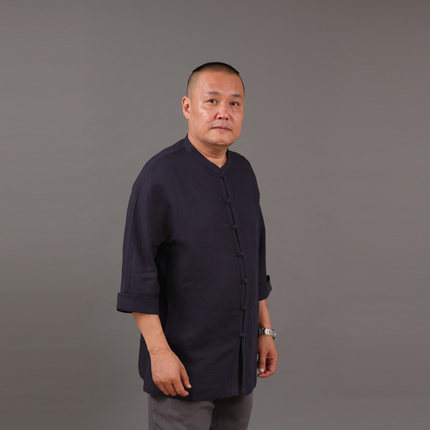 高三强唐装 新款夏季中国服汉服男士短袖上衣 中式传统半袖 15619