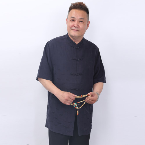 高三强立领休闲衬衫汉服中国风