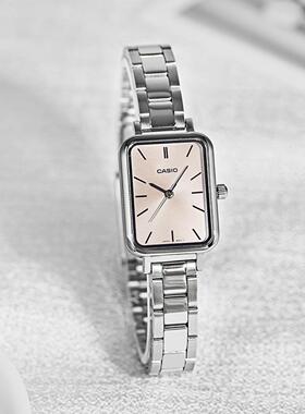 casio卡西欧手表女士小方块轻奢小众ins风学生款电子LTP-V009D-4E