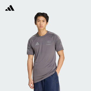 奥迪F1车队速干修身圆领运动短袖T恤男装新款adidas阿迪达斯
