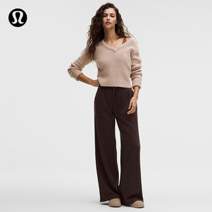 Scuba 女士偏短款中腰阔腿裤 *加绒丨lululemon丨LW5IOUS