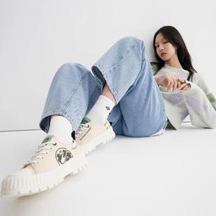 PALLADIUM帕拉丁男鞋低帮休闲饼干鞋厚底帆布鞋板鞋女款78448