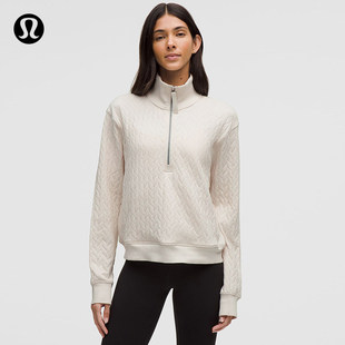 Engineered Warmth女士绞花针织半拉链运动衫 lululemon丨LW3IAHS