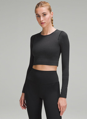 Ebb to Street 女士运动长袖 T 恤瑜伽上衣丨lululemon丨LW3DZNS