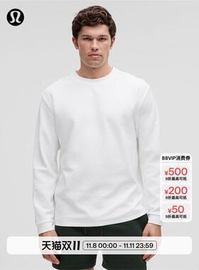 Heavyweight 男士高克重纹理棉混纺长袖 T 恤丨lululemon LM3FMBS