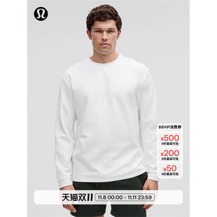 Heavyweight 男士高克重纹理棉混纺长袖 T 恤丨lululemon LM3FMBS