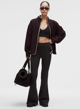 Groove Rib 女士运动罗纹高腰加宽喇叭裤丨lululemon丨LW5IMUA