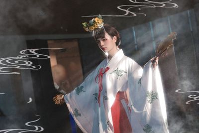 咿妖日本正统松鹤千早巫女服