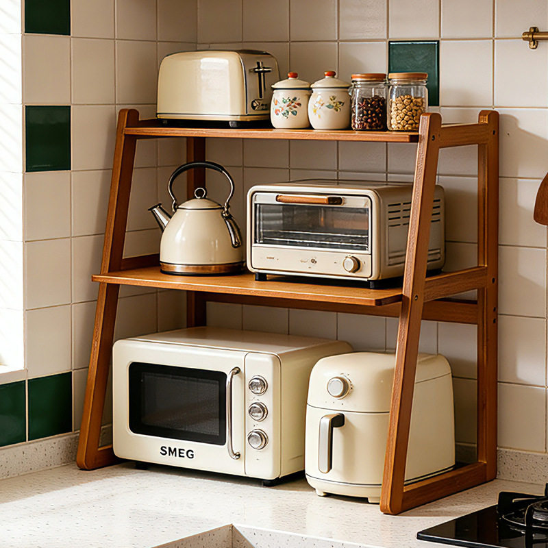 厨房微波炉置物架可伸缩家用多层烤箱支架桌面台面电饭煲收纳架子,厨房/烹饪用具,微波炉置物架,淘宝优惠券,粉丝福利购,淘宝优惠卷