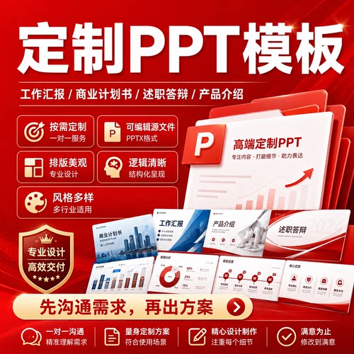定制ppt模板高级感简约商务毕业答辩教师课件工作汇报总结模版