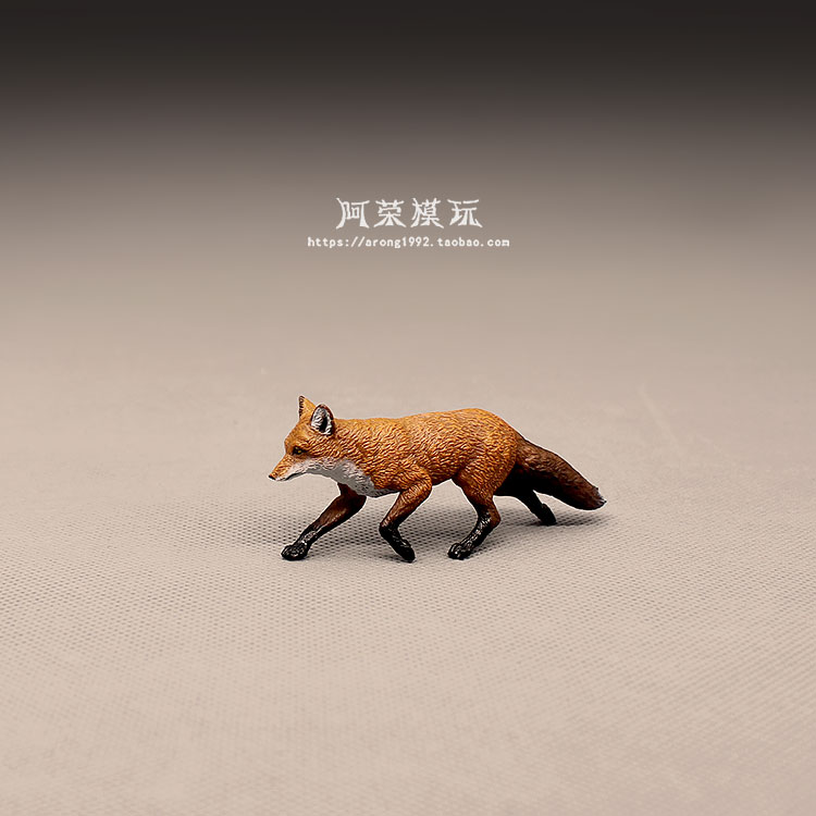 野生动物模型红狐狸小摆件