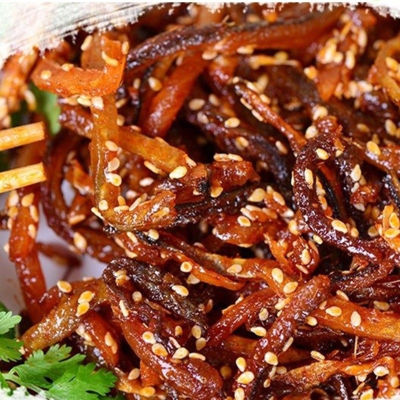 包邮休闲海鲜零食特产即食香辣鳗鱼丝美味蜜汁芝麻鳗鱼丝150g包装