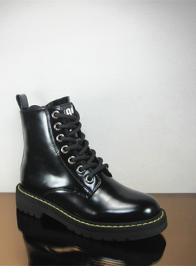 欧货欧洲站专柜正品玛莎贝尔19秋开边珠牛皮工装靴6971-21