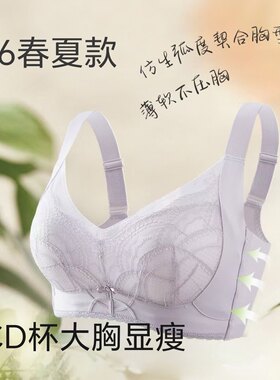 2026新款韩姿华3589CD纸片杯透气聚拢调整型文胸蕾丝性感无磁内衣
